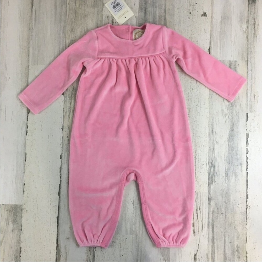 Beaufort Bonnet Company
Penny's Playsuit Pink Velour Long Romper Girls 2T